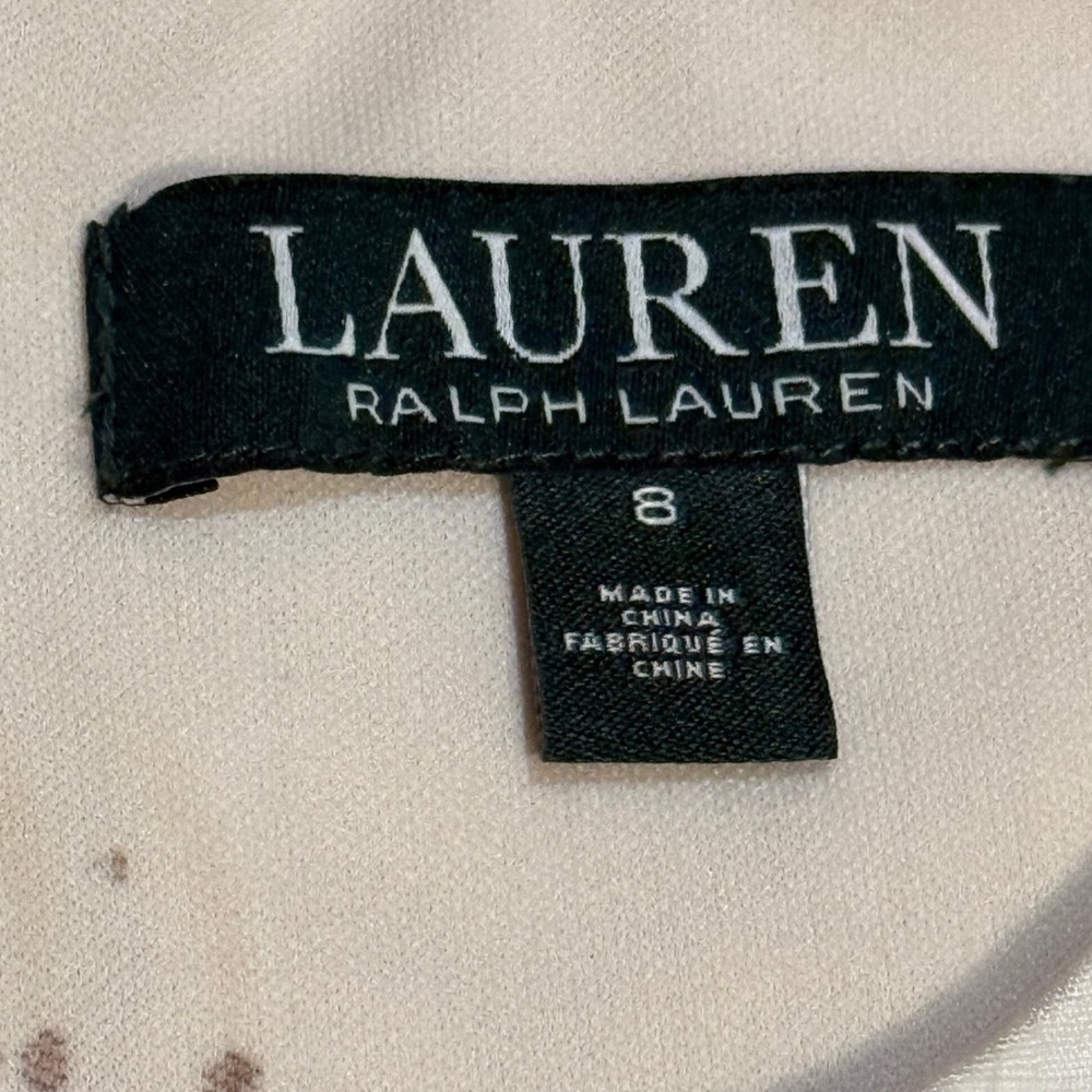 Lauren Ralph Lauren Floral‎ Fit & Flare Dress | Size 8 | Short Sleeve Lined - Picture 6 of 9